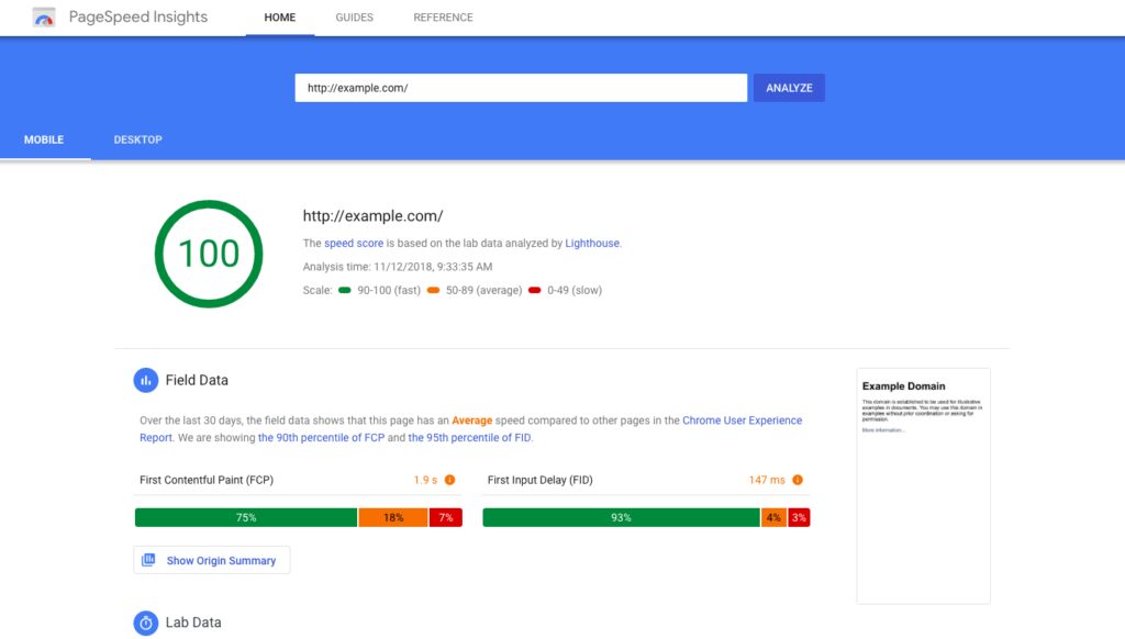 create a website: Analyze performance