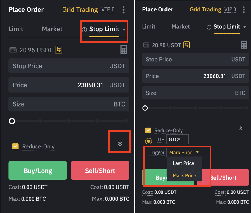 limit order binance